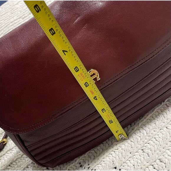 VTG Etienne Aigner Crossbody Shoulder Saddle Bag Purse Leather Red - Picture 4 of 13